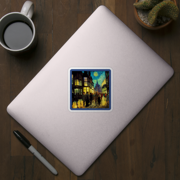 Starry Night in Diagon Alley by Grassroots Green